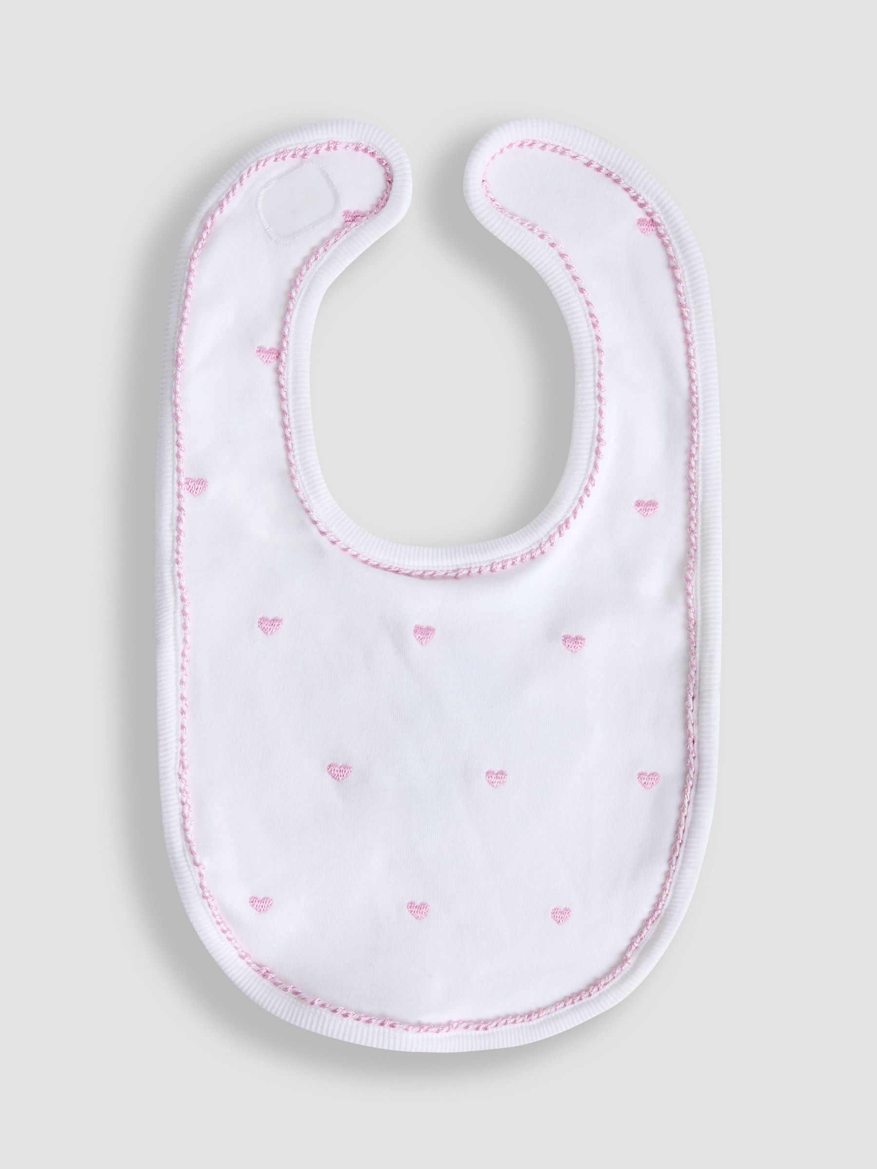 Pink Duck Embroidered Bib (84Z995) | £6