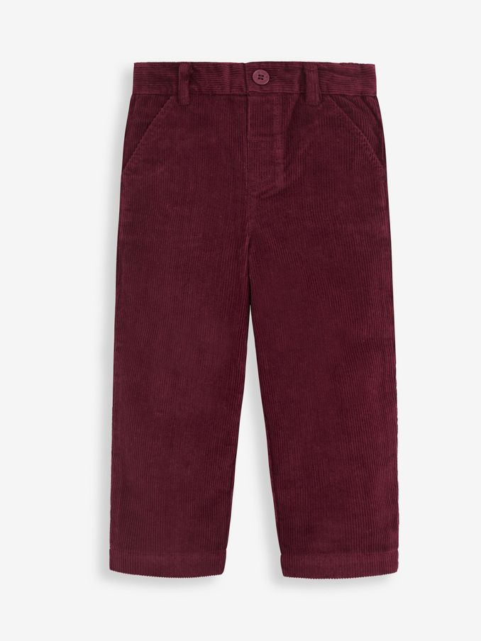 Burgundy Red - Cord Trousers
