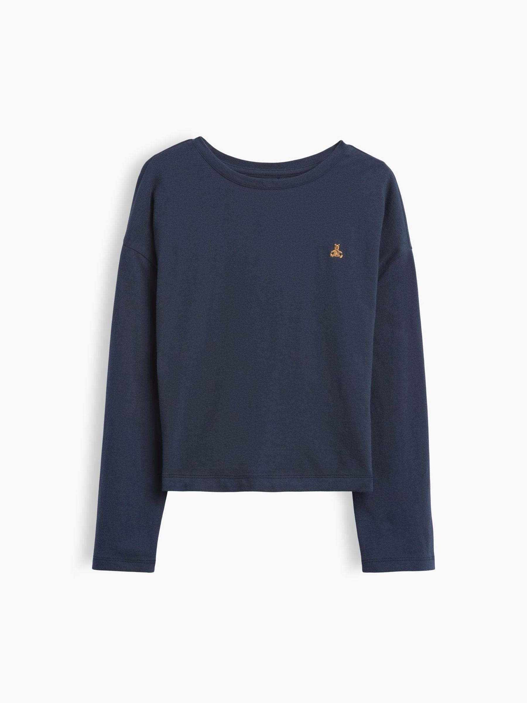 Navy - Oversized Long Sleeve T-shirt