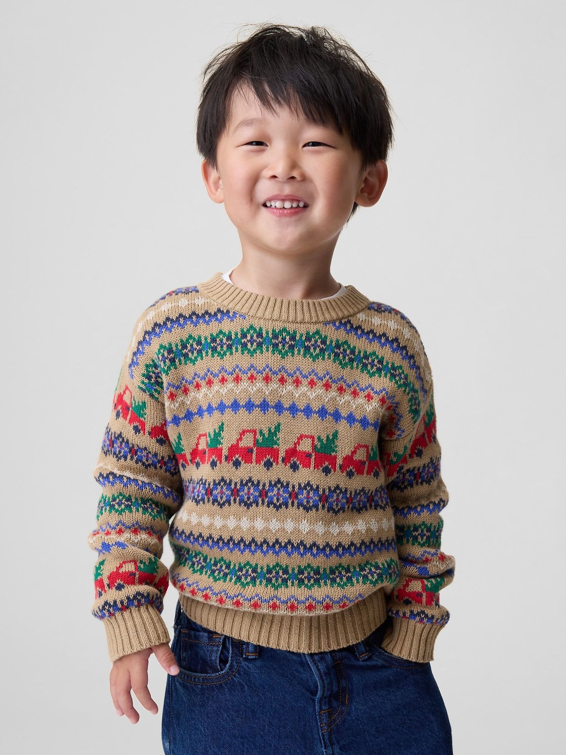 Brown Truck - Fair Isle Jumper