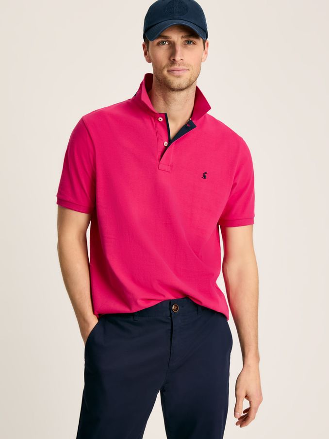 Woody Pink Regular Fit Cotton Pique Polo Shirt (864887) | £20