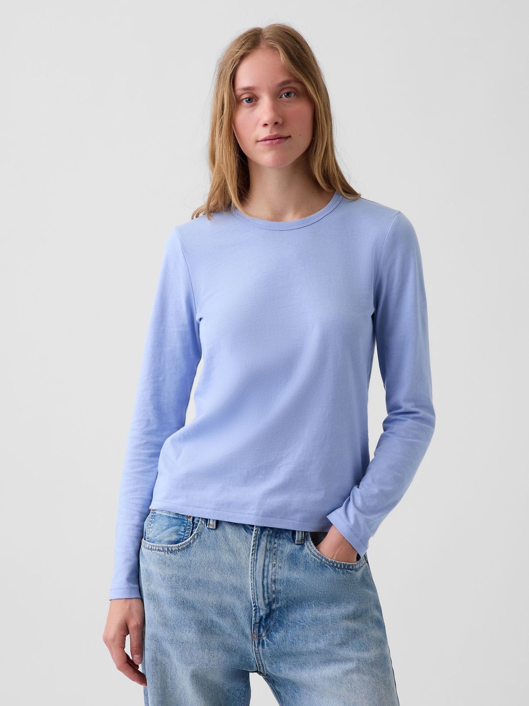 Light Blue - Vintage Soft Long Sleeve T-shirt