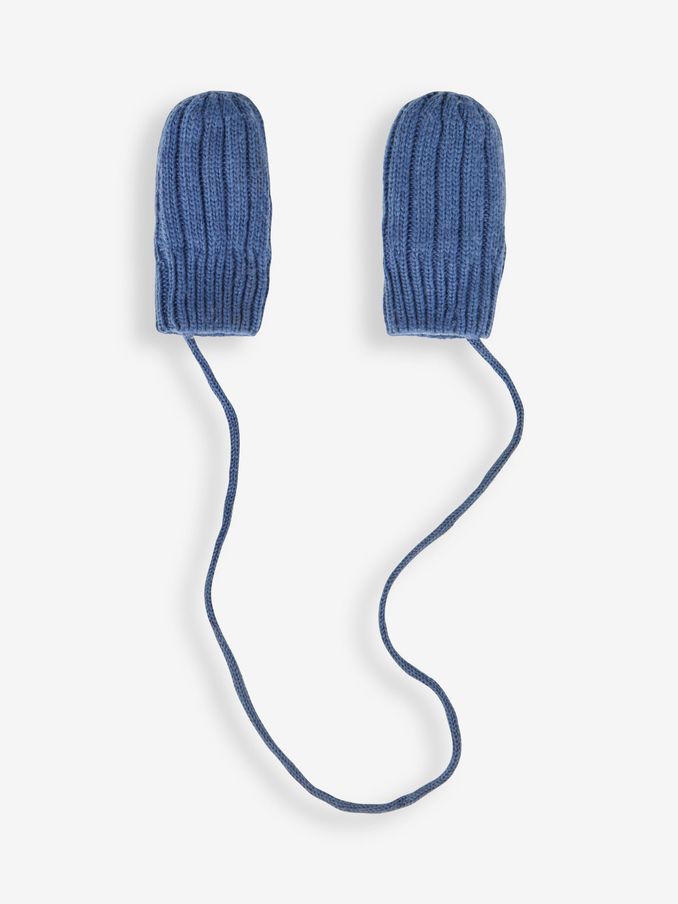Indigo Blue Mittens with String (868042) | £4
