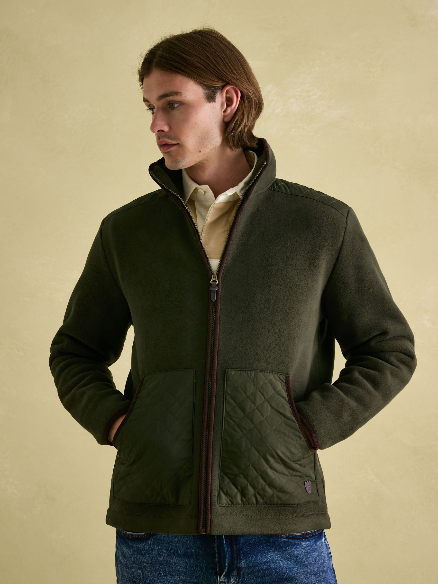 Greenfield Green Full Zip Fleece Jacket