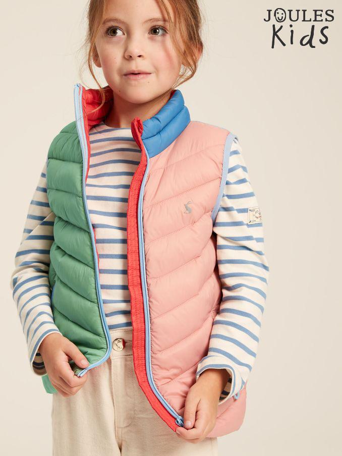 Girls' Crofton Gilet Pink Hotchpotch Showerproof Padded Gilet (872427) | £34 - £37