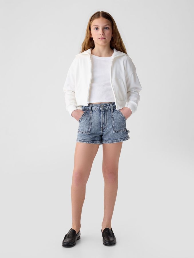 Blue Denim High Rise Cargo Shorts (6-13yrs) (873723) | £11