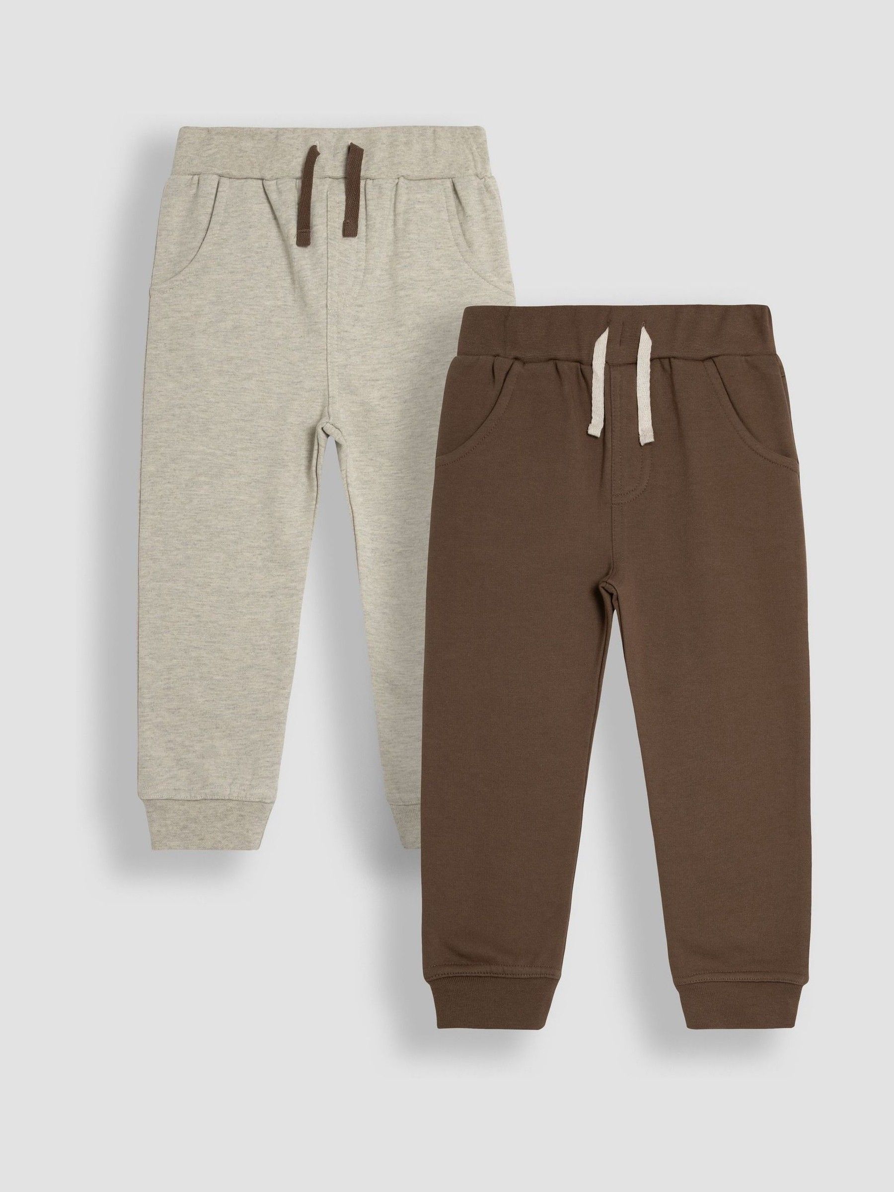 Brown & Natural 100% Cotton Joggers 2 Pack (893756) | £21