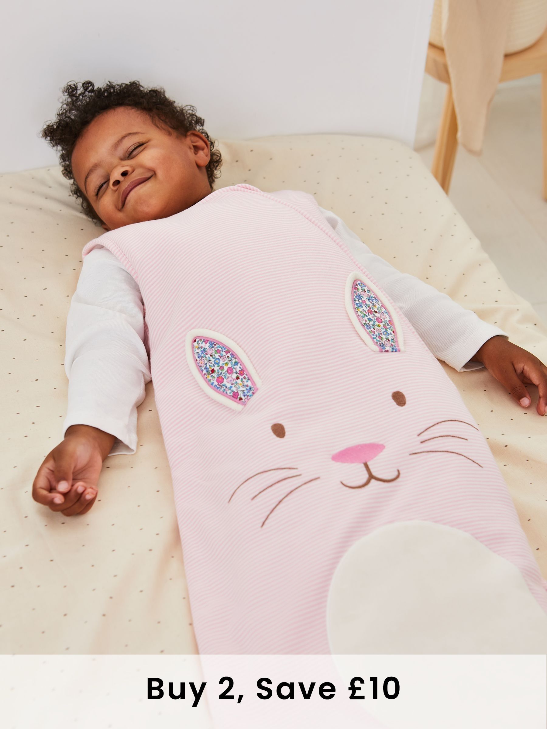 Pink Bunny Appliqué 2.5 Tog Toddler Sleeping Bag (919370) | £34