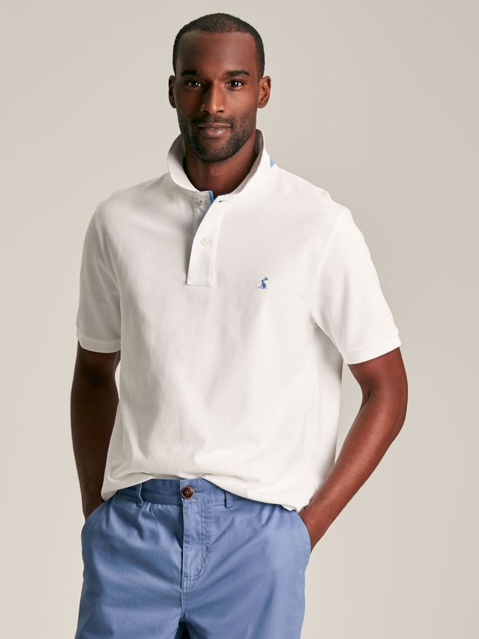 Woody White Regular Fit Cotton Pique Polo Shirt (931500) | £20