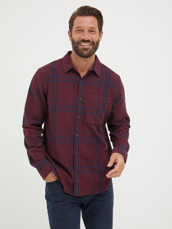Red Windowpane Check Shirt (931937) | £25