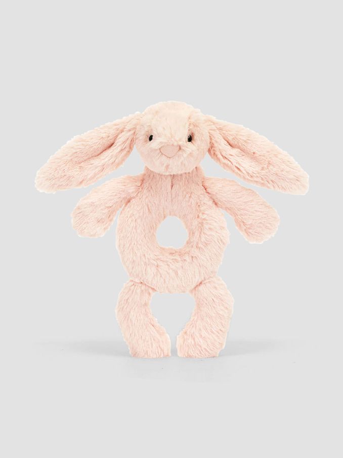 Blush Pink Jellycat Bashful Bunny Ring Rattle (932563) | £16
