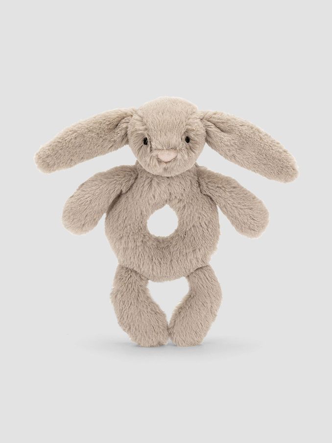 Beige Jellycat Bashful Bunny Ring Rattle (933018) | £16