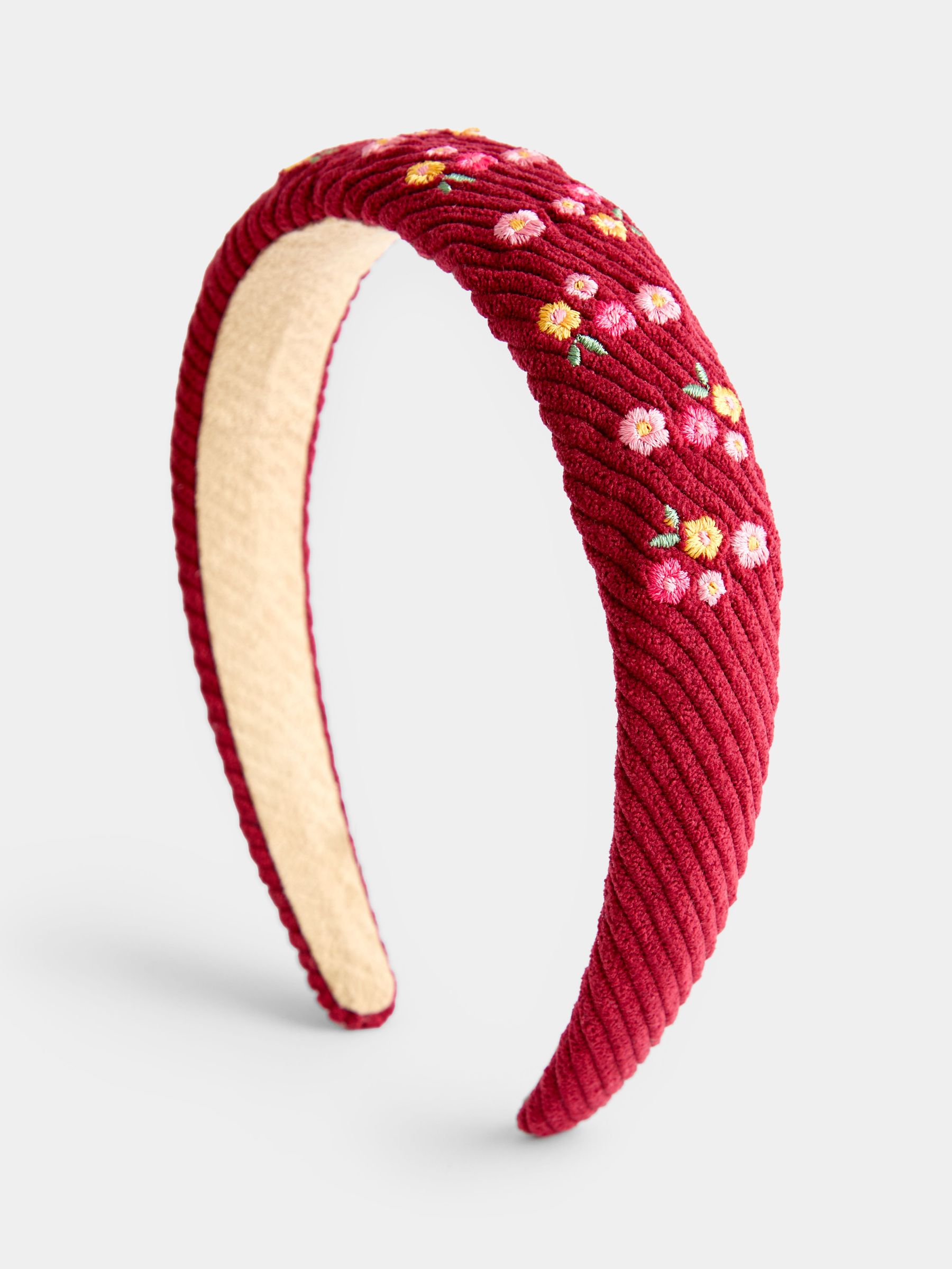 Red Floral - Embroidered Headband