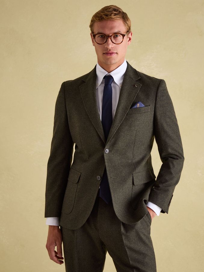 Green Slim Fit Texture Suit Jacket (943985) | £149
