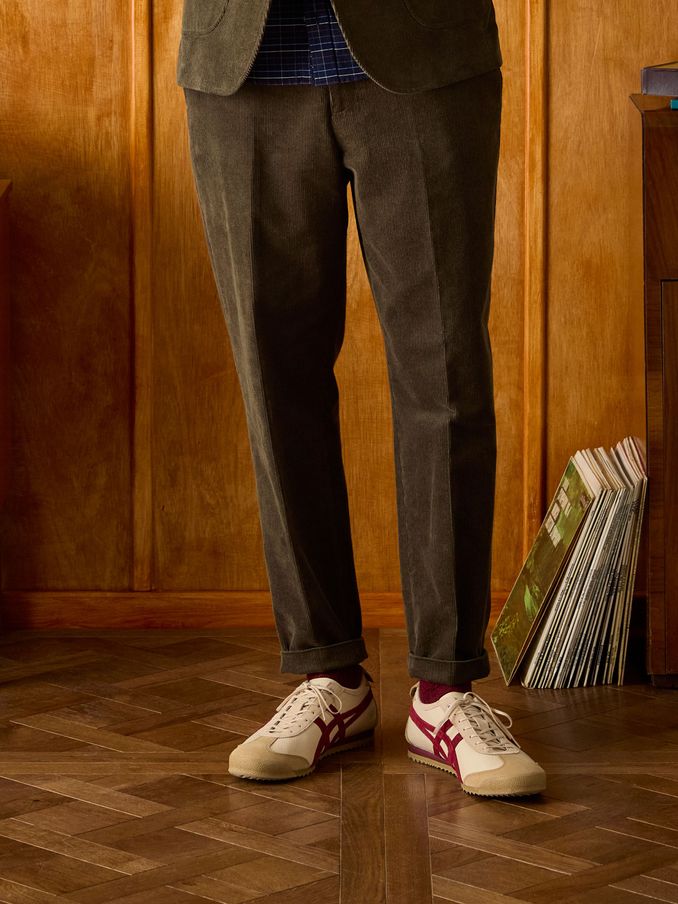 Green Corduroy Slim Fit Suit Trousers (944144) | £69