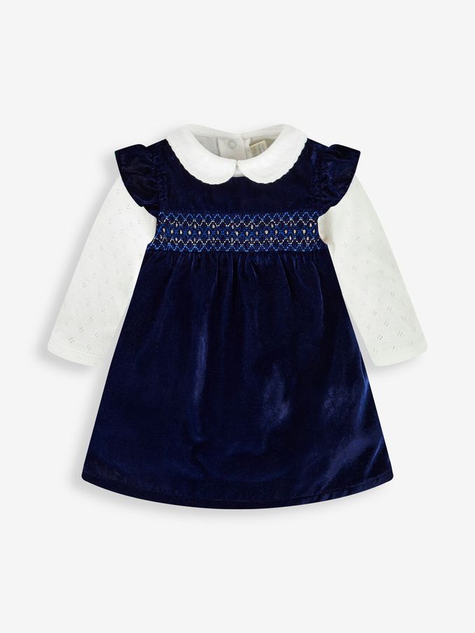 Navy Sweet Baby Dress and Body Set (945464) | £17