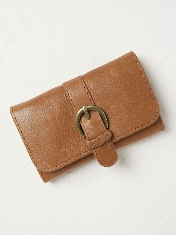 Harlow Brown Round Buckle Foldover Purse (952607) | £19