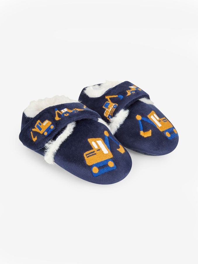 Navy Girls' Digger Easy On Slippers (954967) | £6
