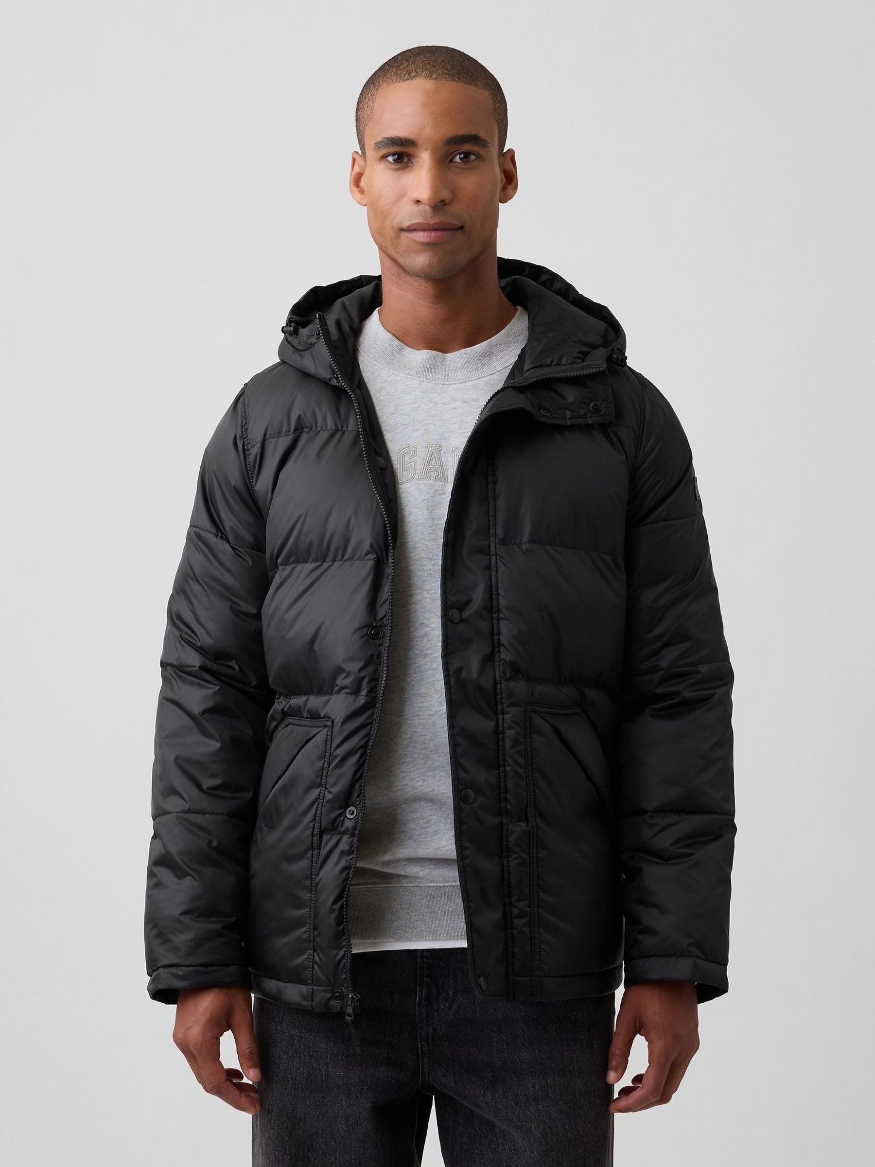 Black - Regular Heavyweight Puffer Jacket