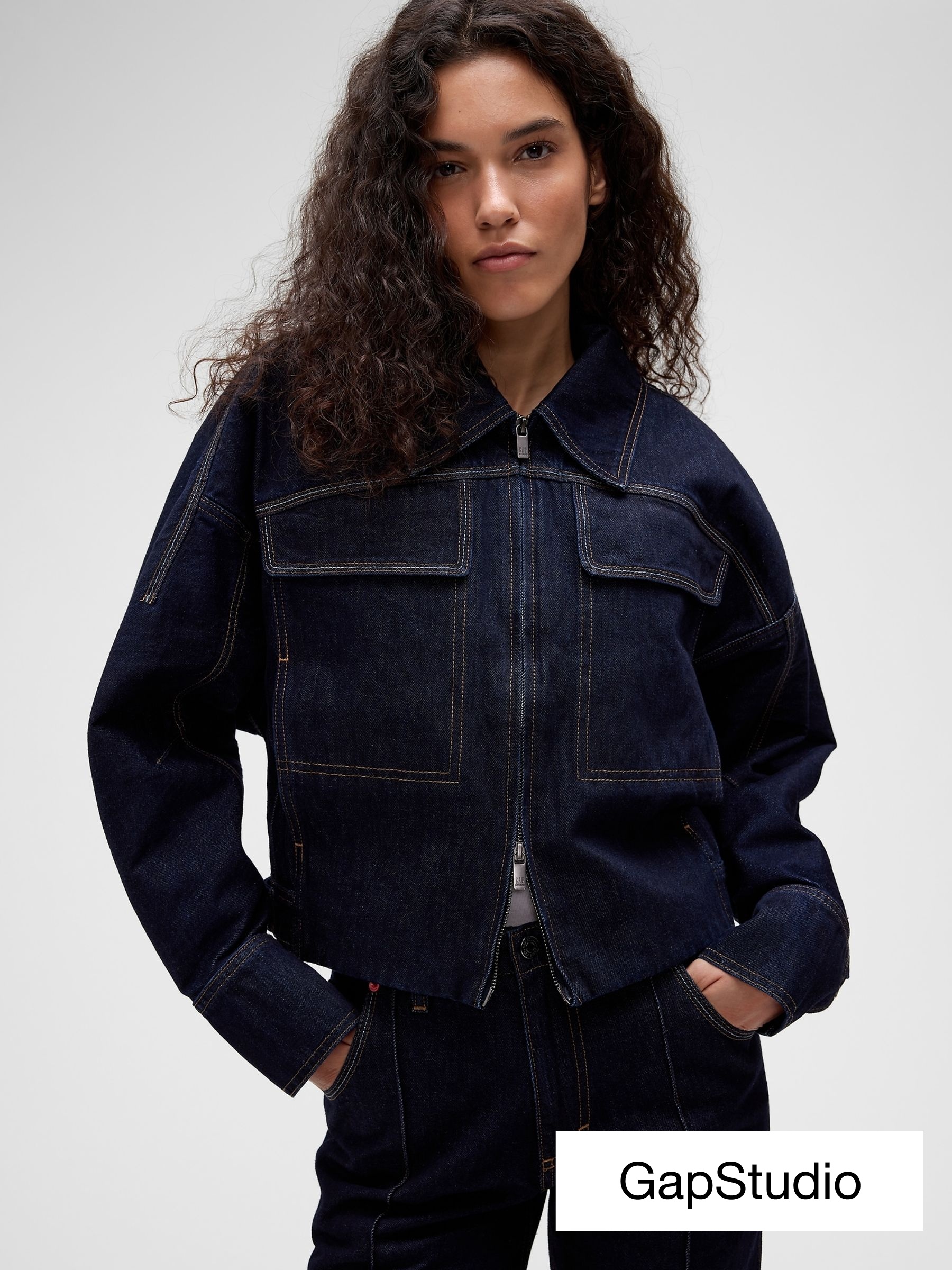 GapStudio Dark Wash - Double-pocket Denim Jacket