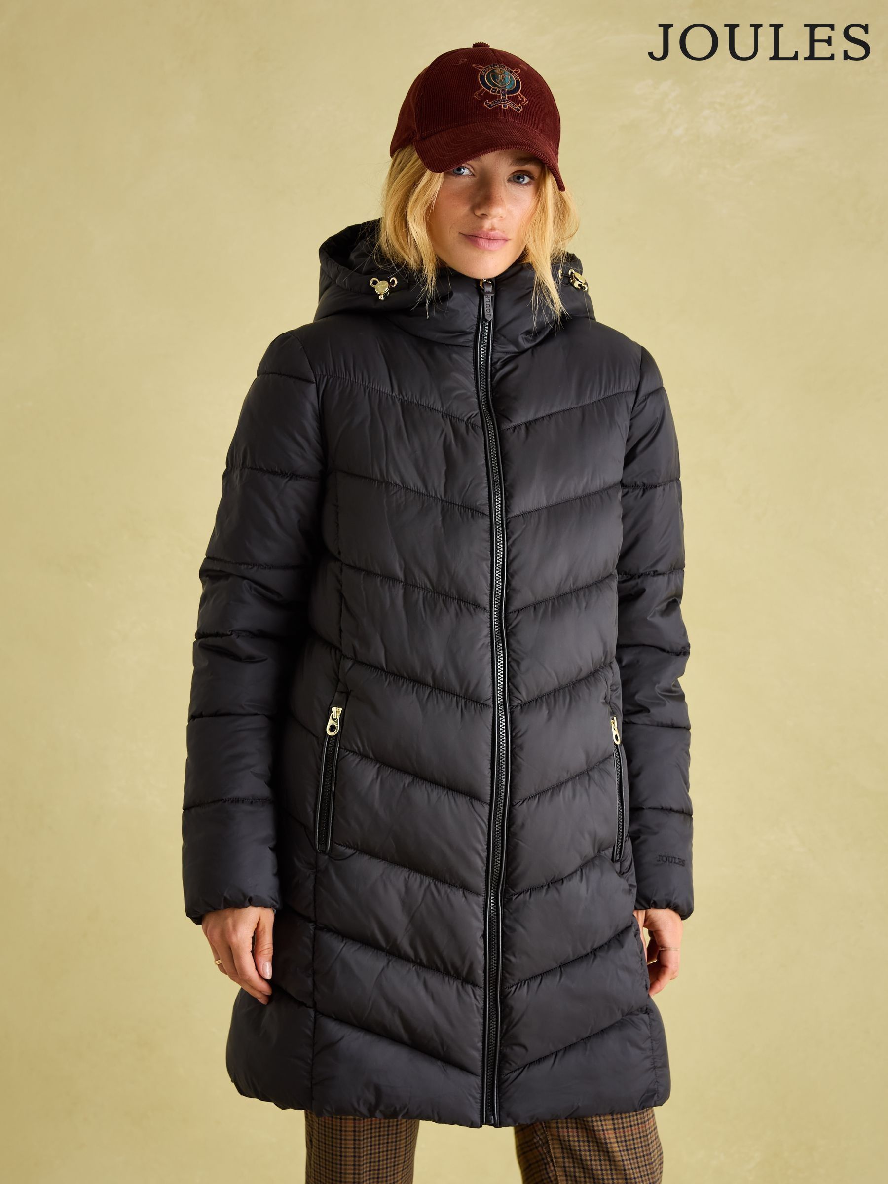 Moorsdale Black Mid Length Showerproof Padded Coat (980299) | £89.95