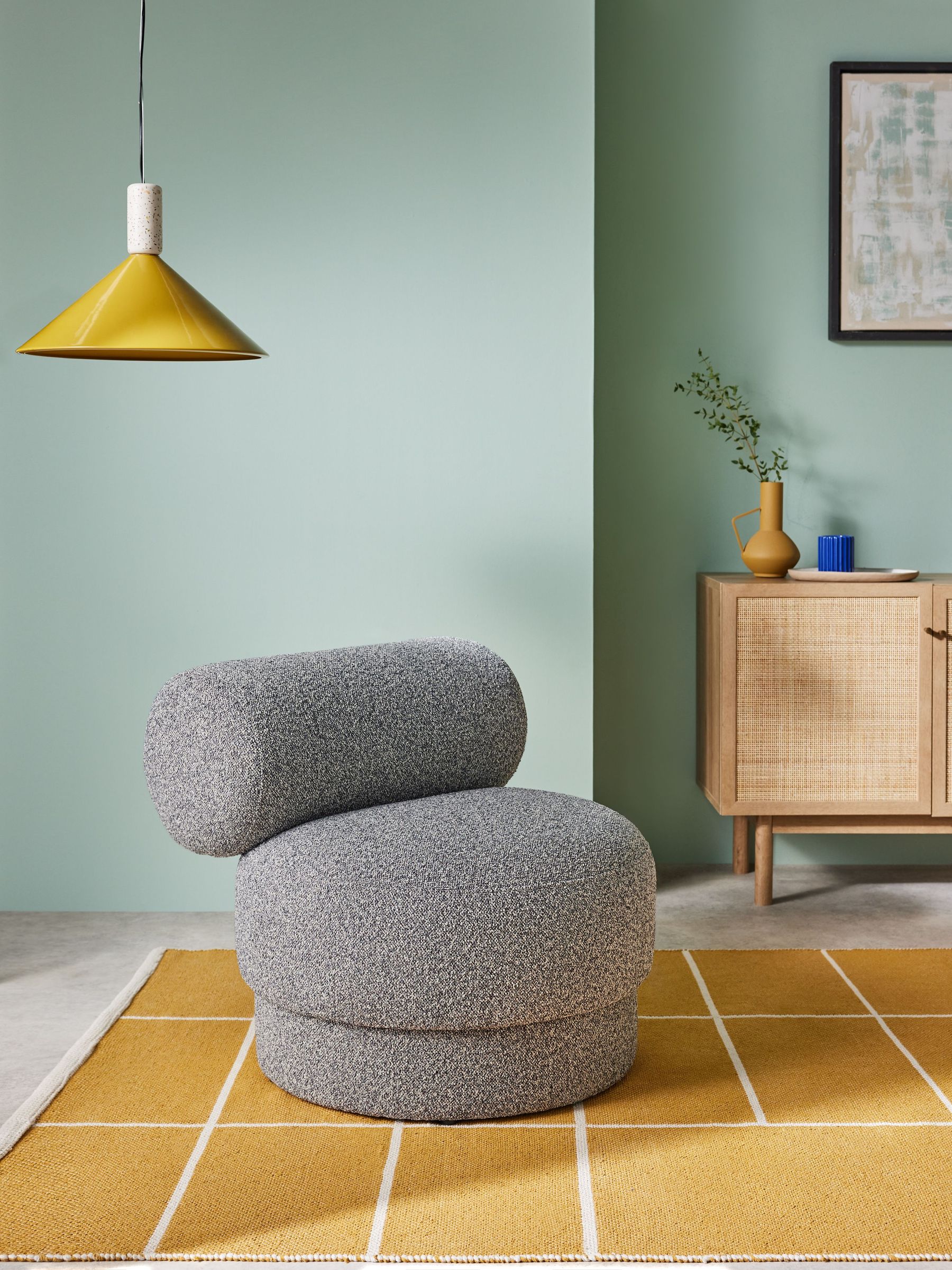 Selah Accent Chair in Grey Marl Pax Boucle (982378) | £325