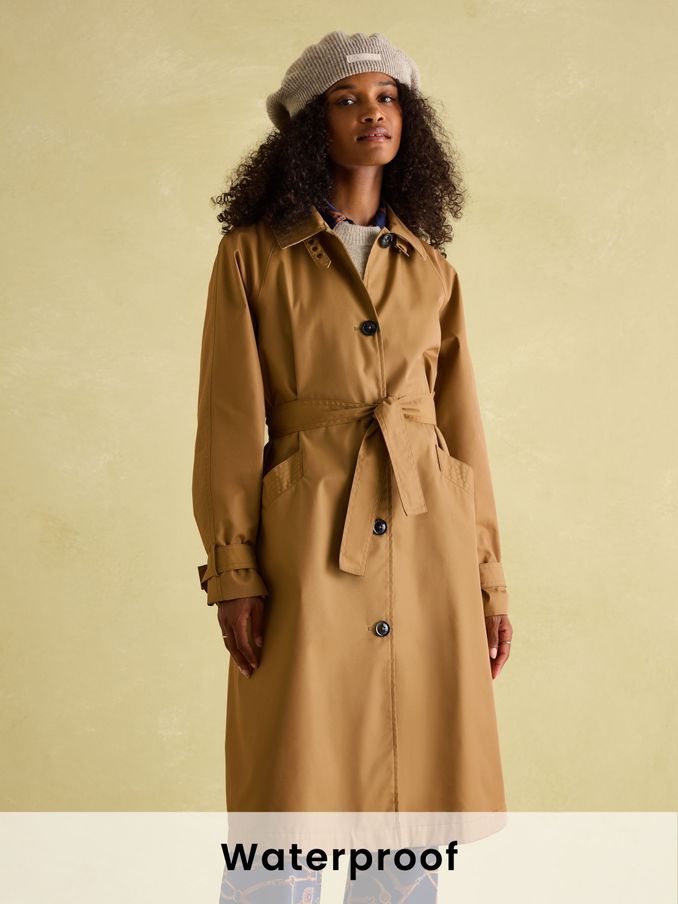 Epwell Brown Waterproof Belted Trench Coat (988466) | £71