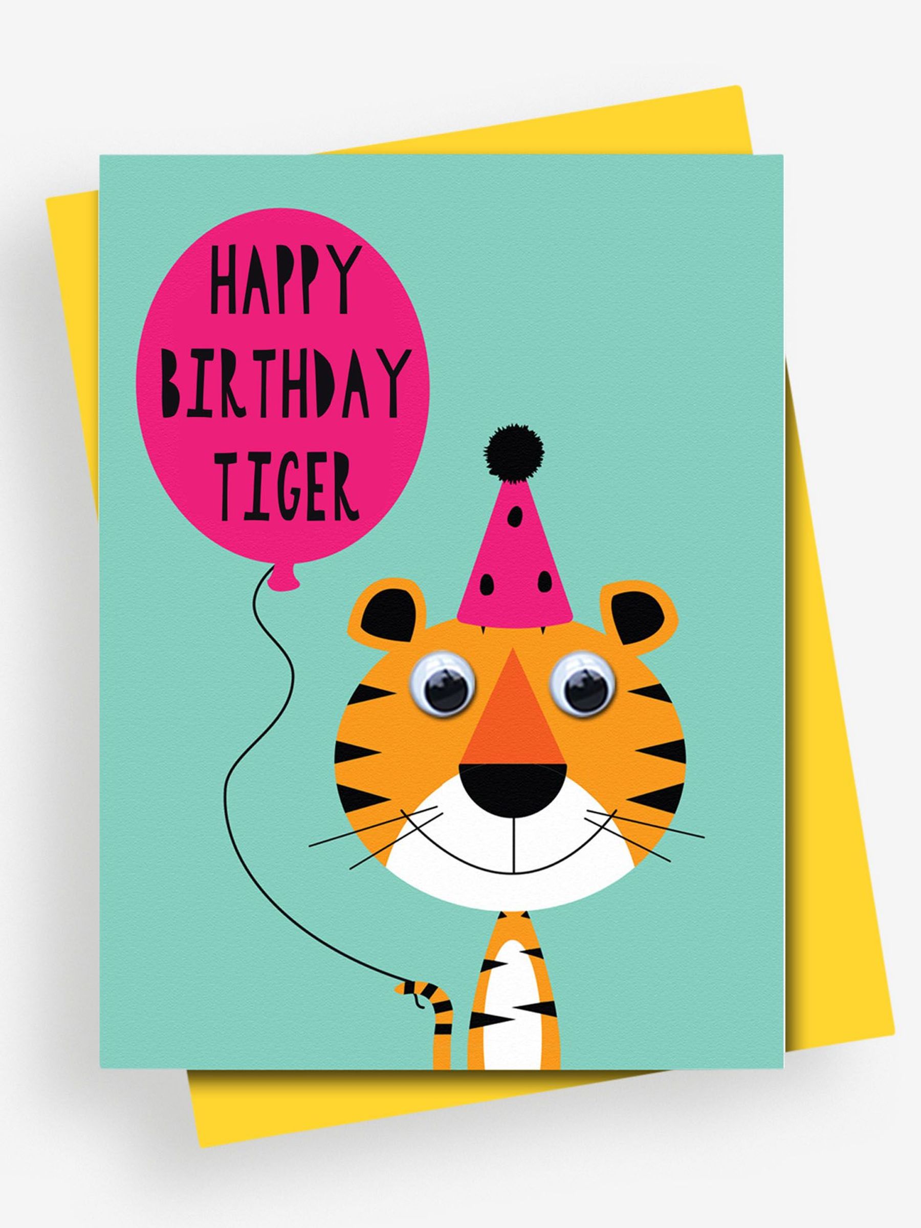 Stripey Cats Tiger Birthday Card