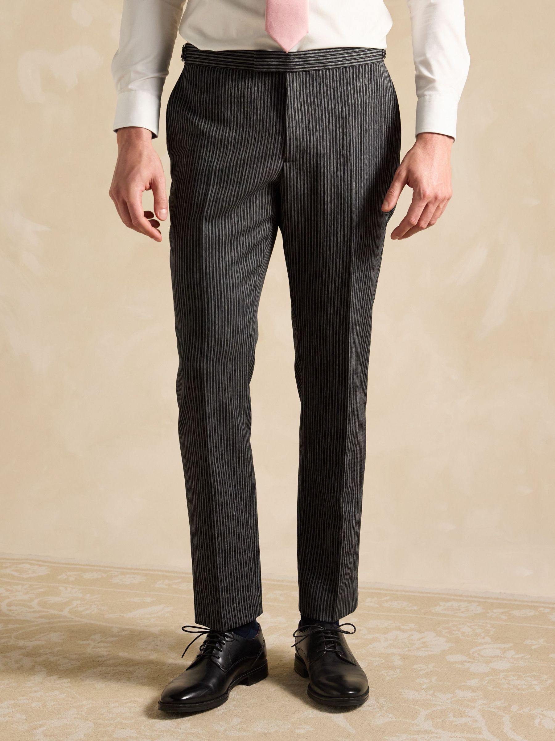 Black Slim Fit Morning Suit Trousers (A43730) | £100
