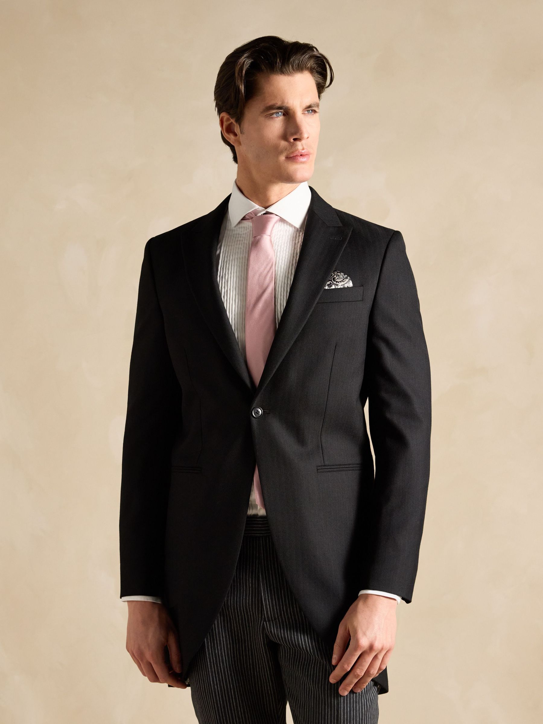 Black Slim Fit Morning Suit Jacket (A43735) | £149