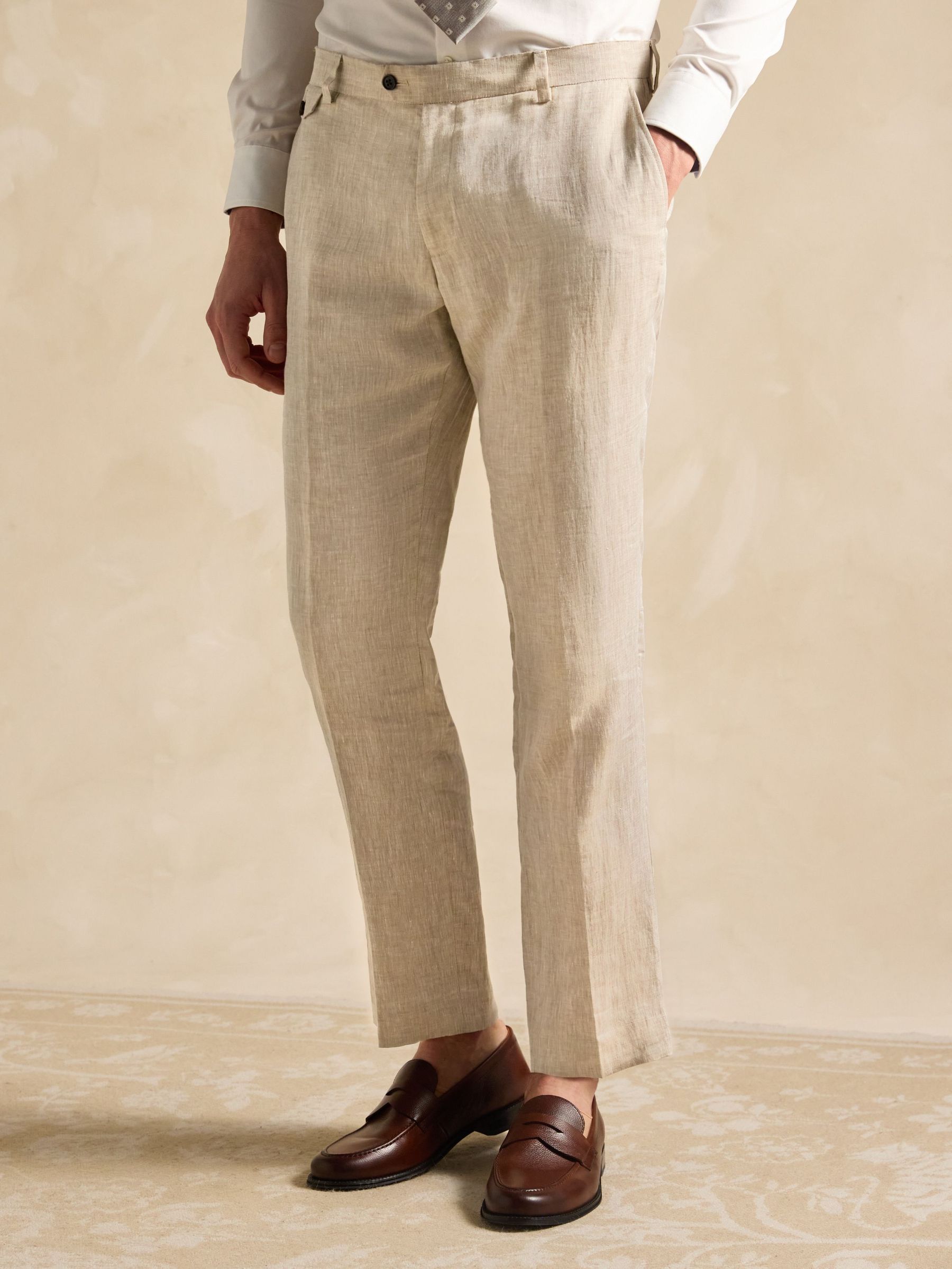Neutral Slim Textured Suit Trousers (A43737) | £65