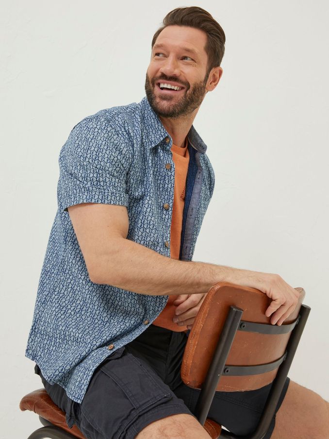 Blue Shell Print Shirt (A82129) | £30