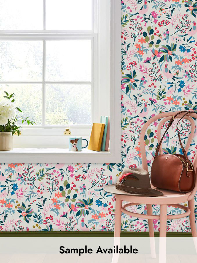 Antique Creme Fields Edge Floral 10M Wallpaper (A83666) | £48