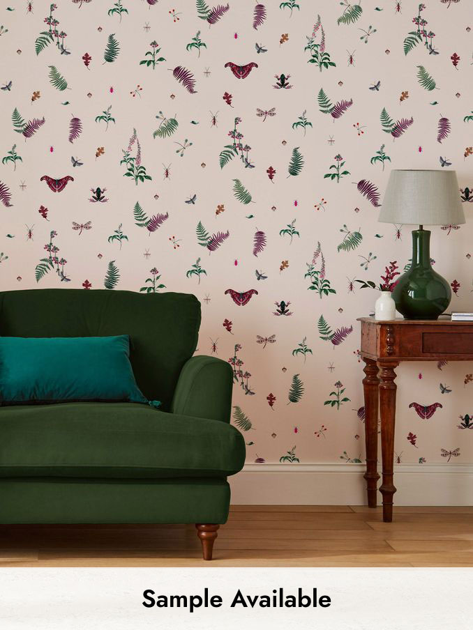 Blush Creme Midnight Beasts 10M Wallpaper (A83670) | £48