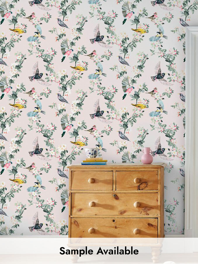 Antique Creme Handford Garden Birds 10M Wallpaper (A83679) | £48