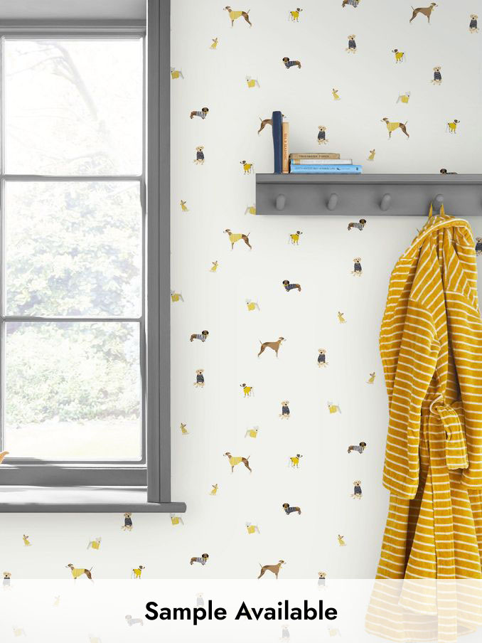 Creme Harbour Dogs 10M Wallpaper (A83698) | £48