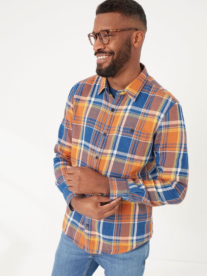 Orange Botany Check Shirt (A94464) | £25