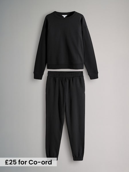 Black - Cuffed Sweatshirt and Joggers Set (AA0229) | £24