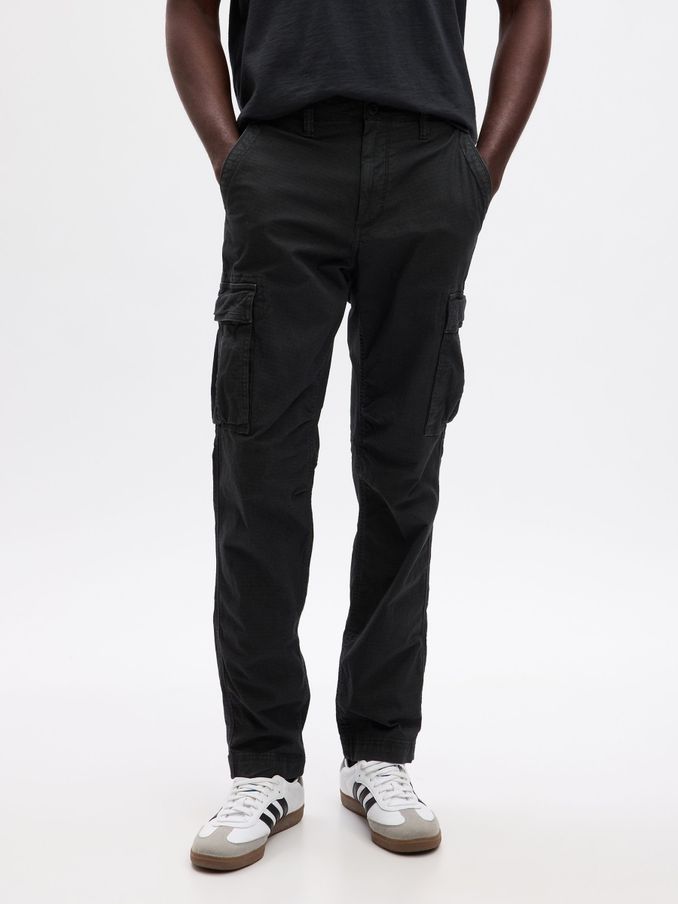 Black Slim Fit Cargo Trousers (AA1425) | £31