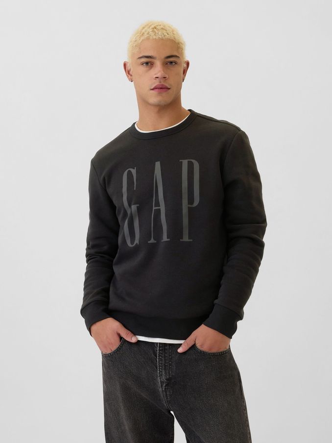 Black Logo Crew Neck Jumper (AA1431) | £20