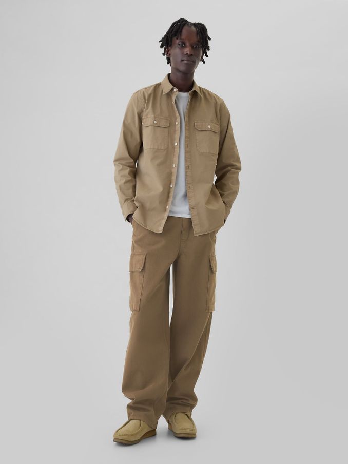 Beige Baggy Cargo Jeans (AA1484) | £25