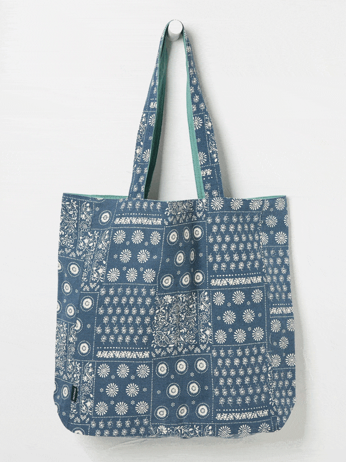 Navy Blue 100% Cotton Reversible Tote Bag (AA2336) | £15