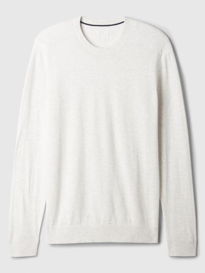 Cream Cotton Knit Crew Neck Jumper (AA6341) | £17