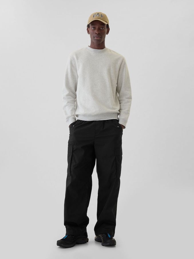 Black Baggy Cargo Trousers (AA6353) | £24
