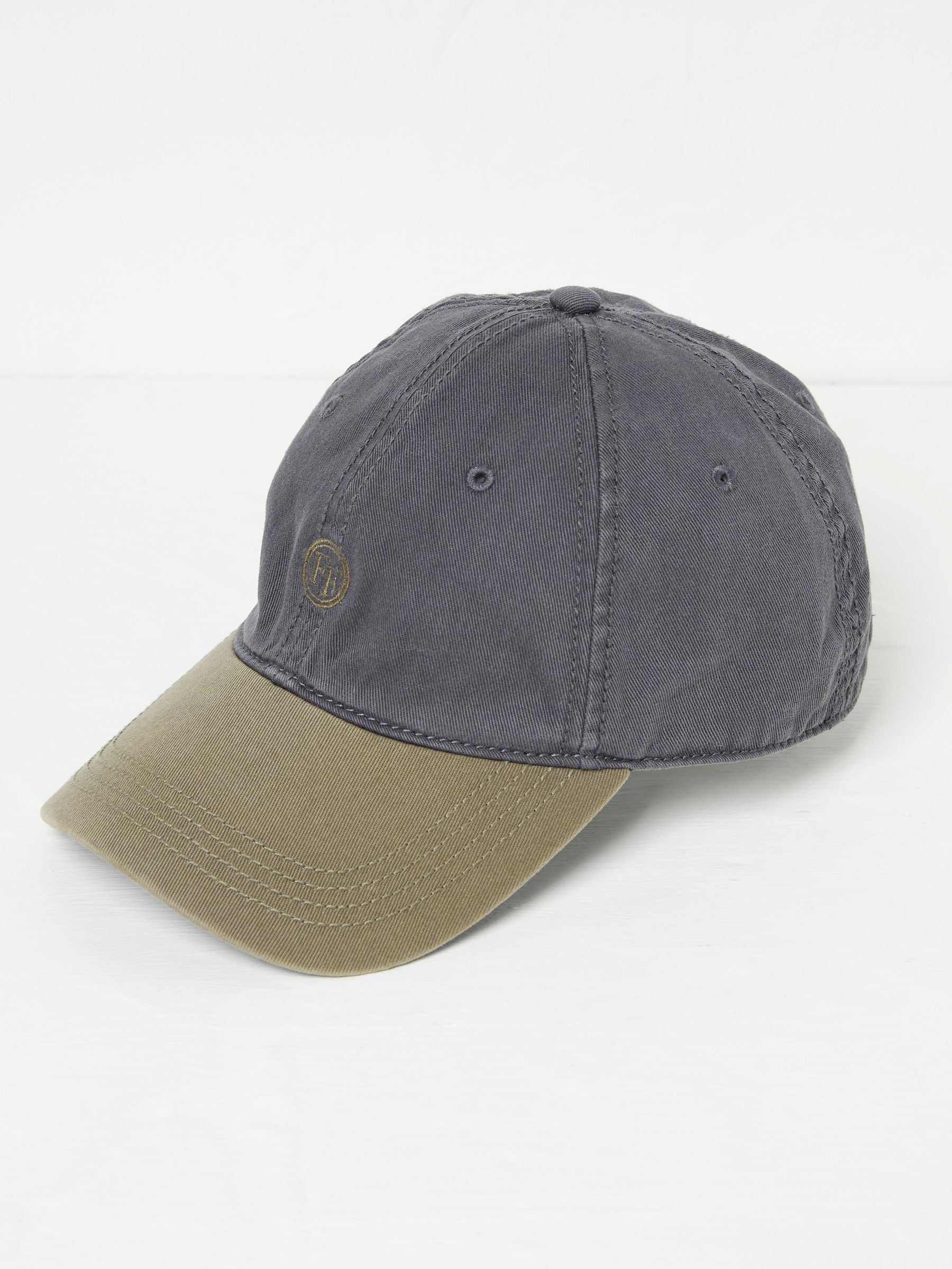 Grey 100% Cotton Colourblock Cap (AA7073) | £16