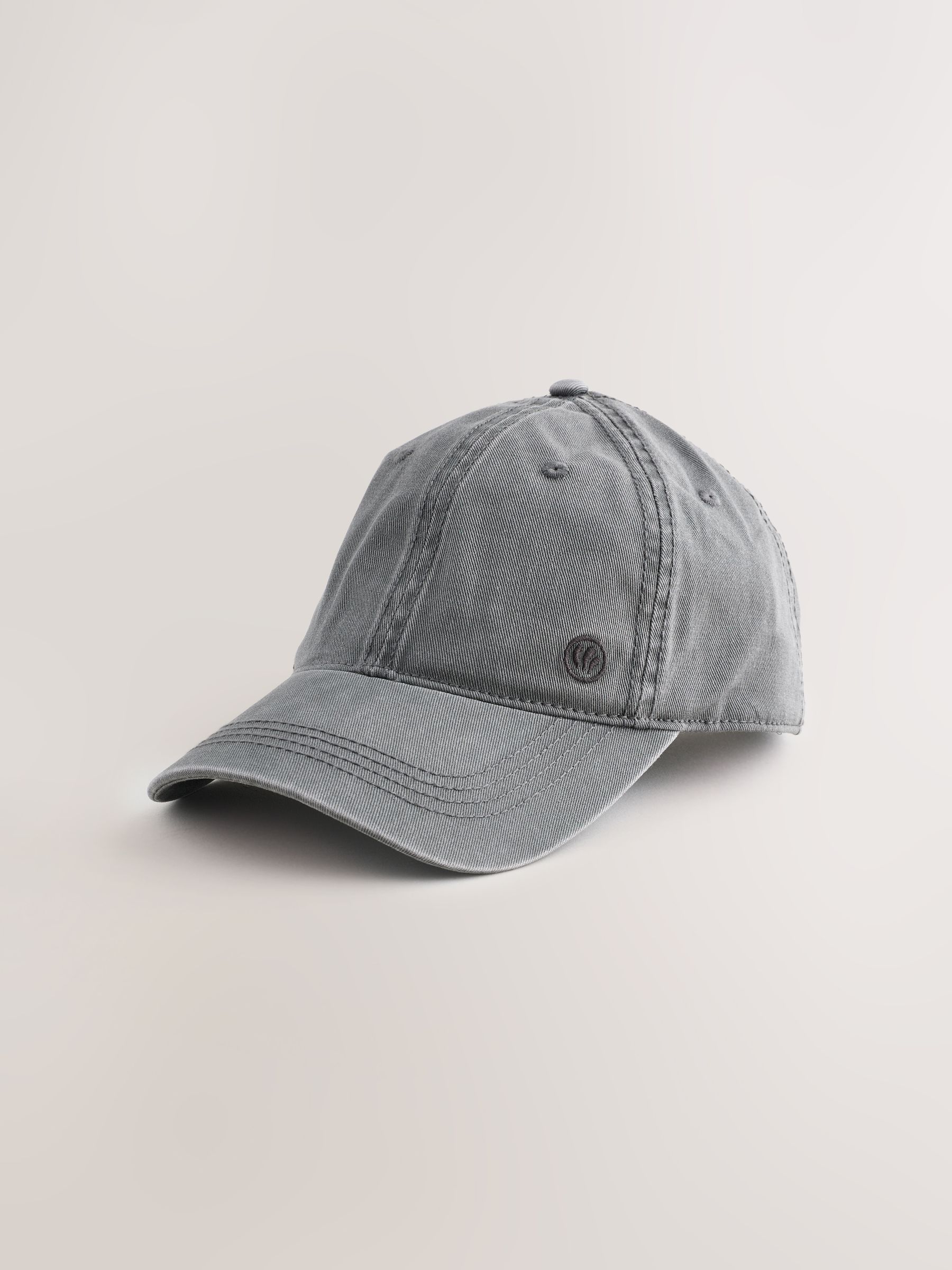 Grey 100% Cotton Twill Baseball Cap (AA7083) | £16