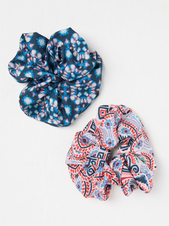 Blue Wonderment Printed Scrunchies 2 Pack (AA7169) | £6