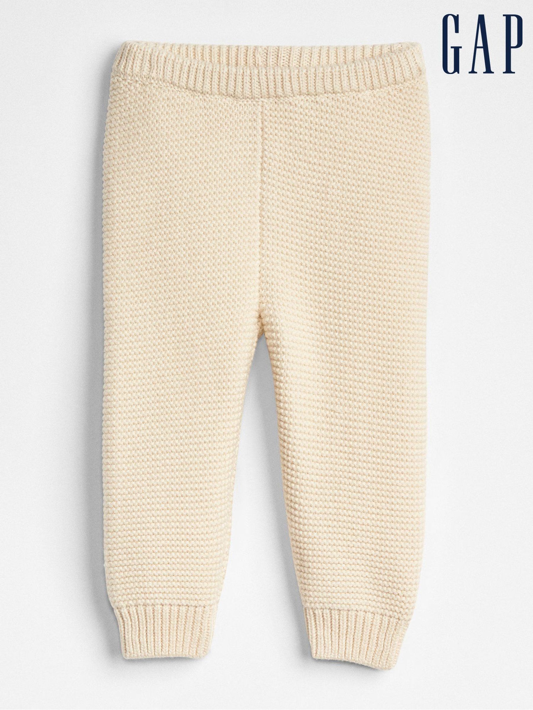 Cream Pull On Knit Trousers (Newborn-24mths) (AB1428) | £14