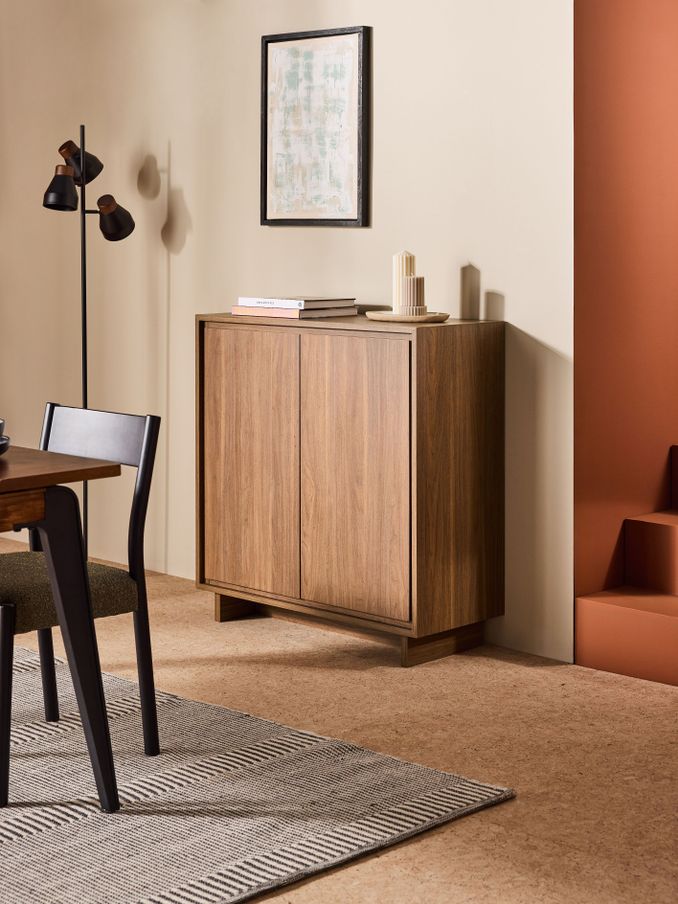 Kaci Tall Sideboard in Dark Walnut Effect (AB1489) | £329
