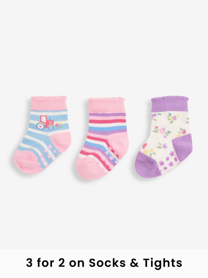 Multi Tractor Socks 3 Pack (AB2572) | £9.50